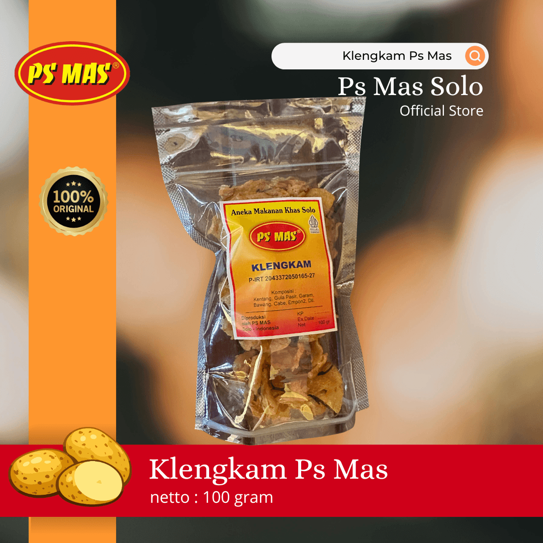 Klengkam Kentang Asli Solo PS MAS - Kemasan 100g