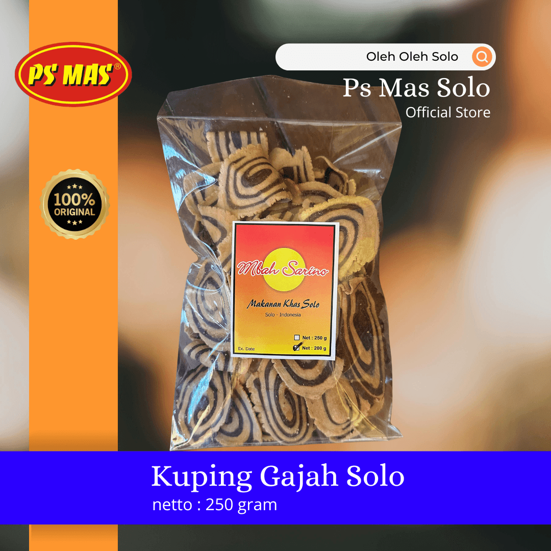 Kuping Gajah Asli Solo PS MAS - Kemasan 250g