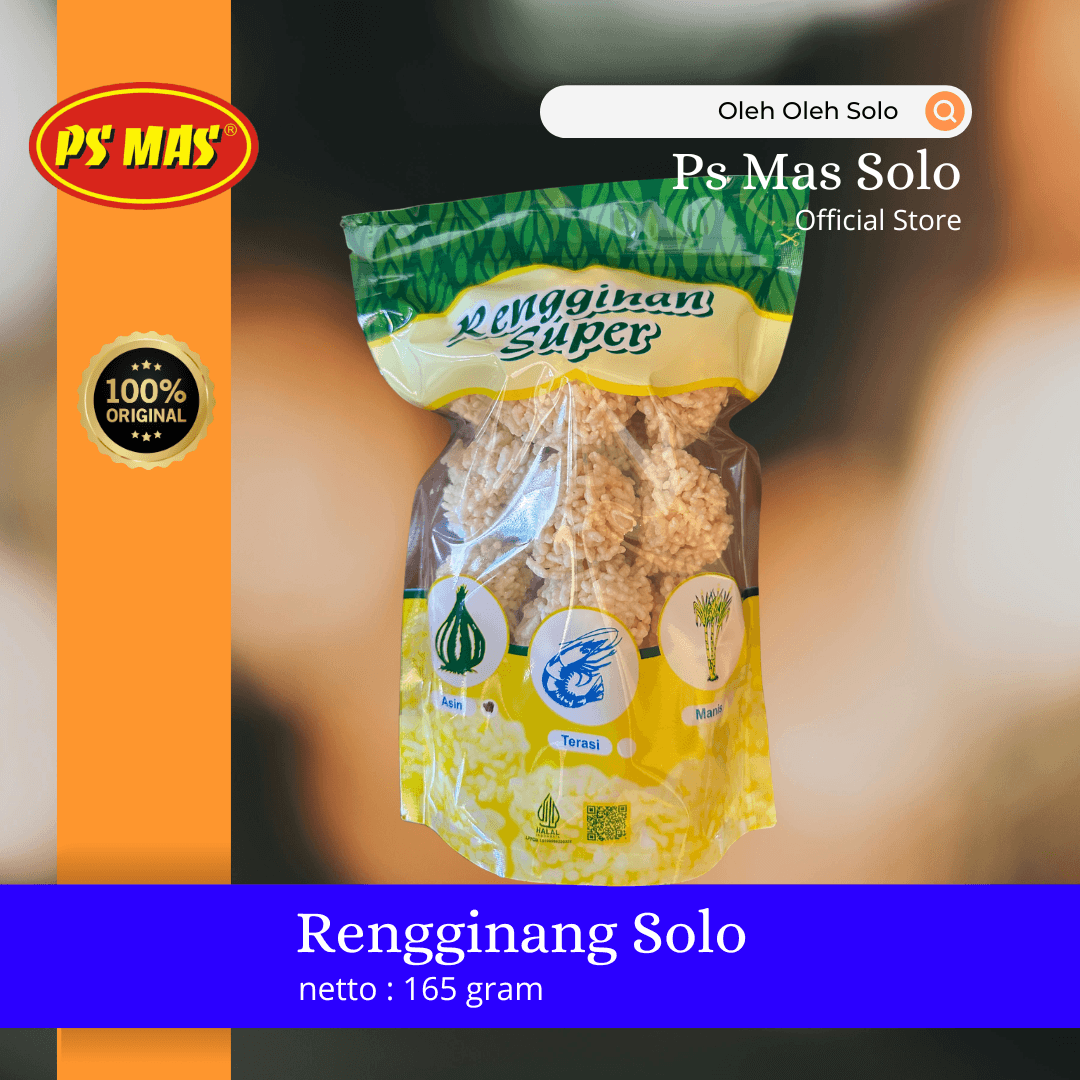 Rengginang Asli Solo PS MAS - Kemasan 165g