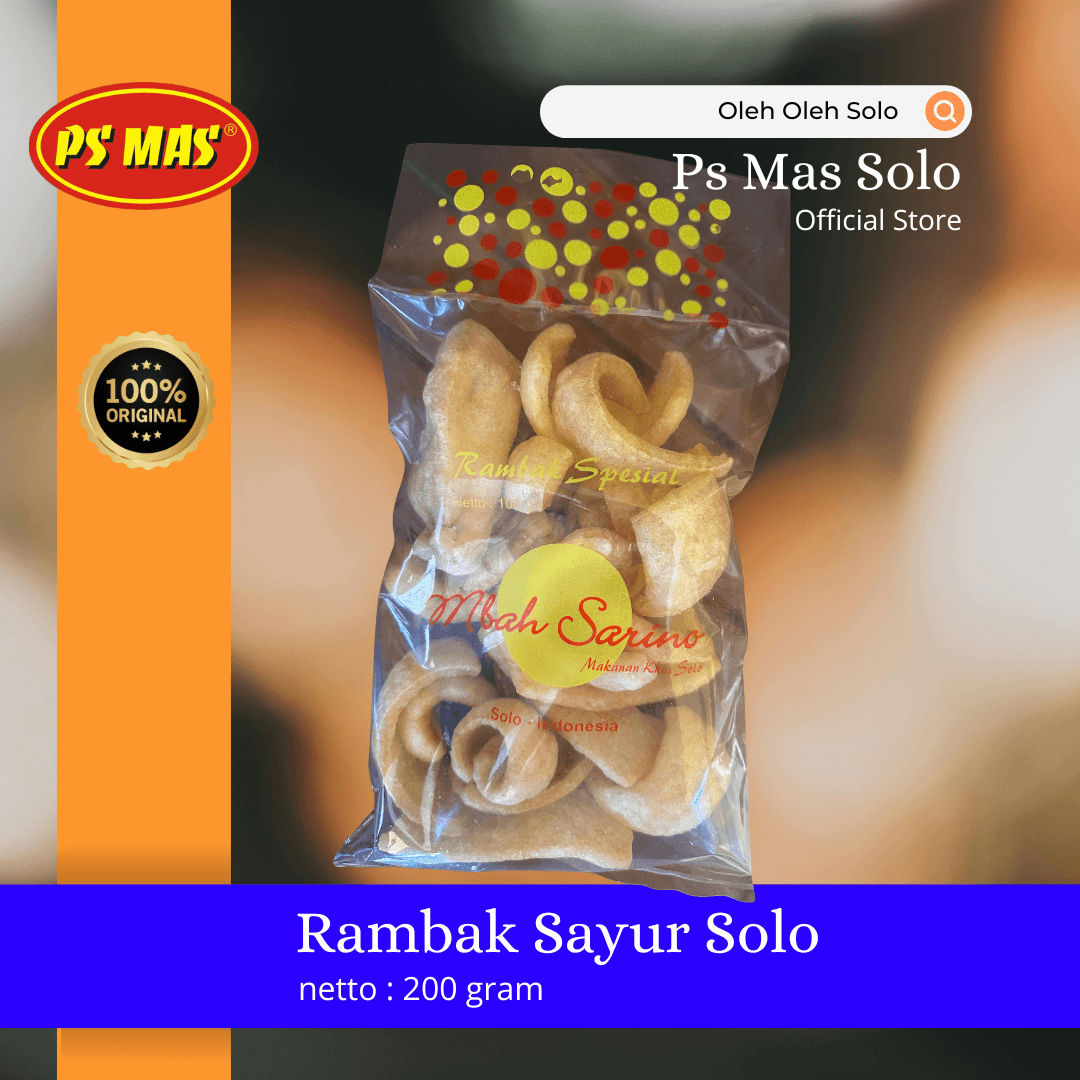 Rambak Sayur Asli Solo PS MAS - Kemasan 200g
